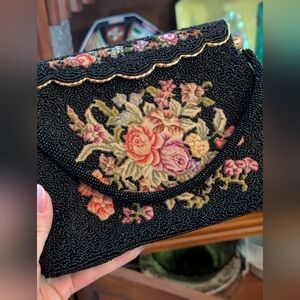Floral Beaded Clutch